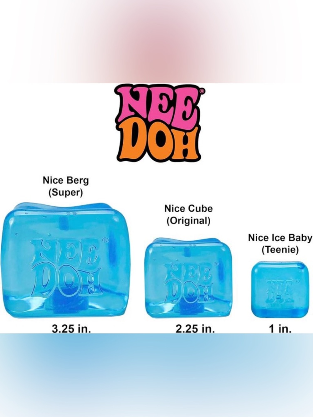 Schylling NEEDOH Nice Ice Baby - Pink NIB - “Teenie” size ice cube - Picture 8 of 8